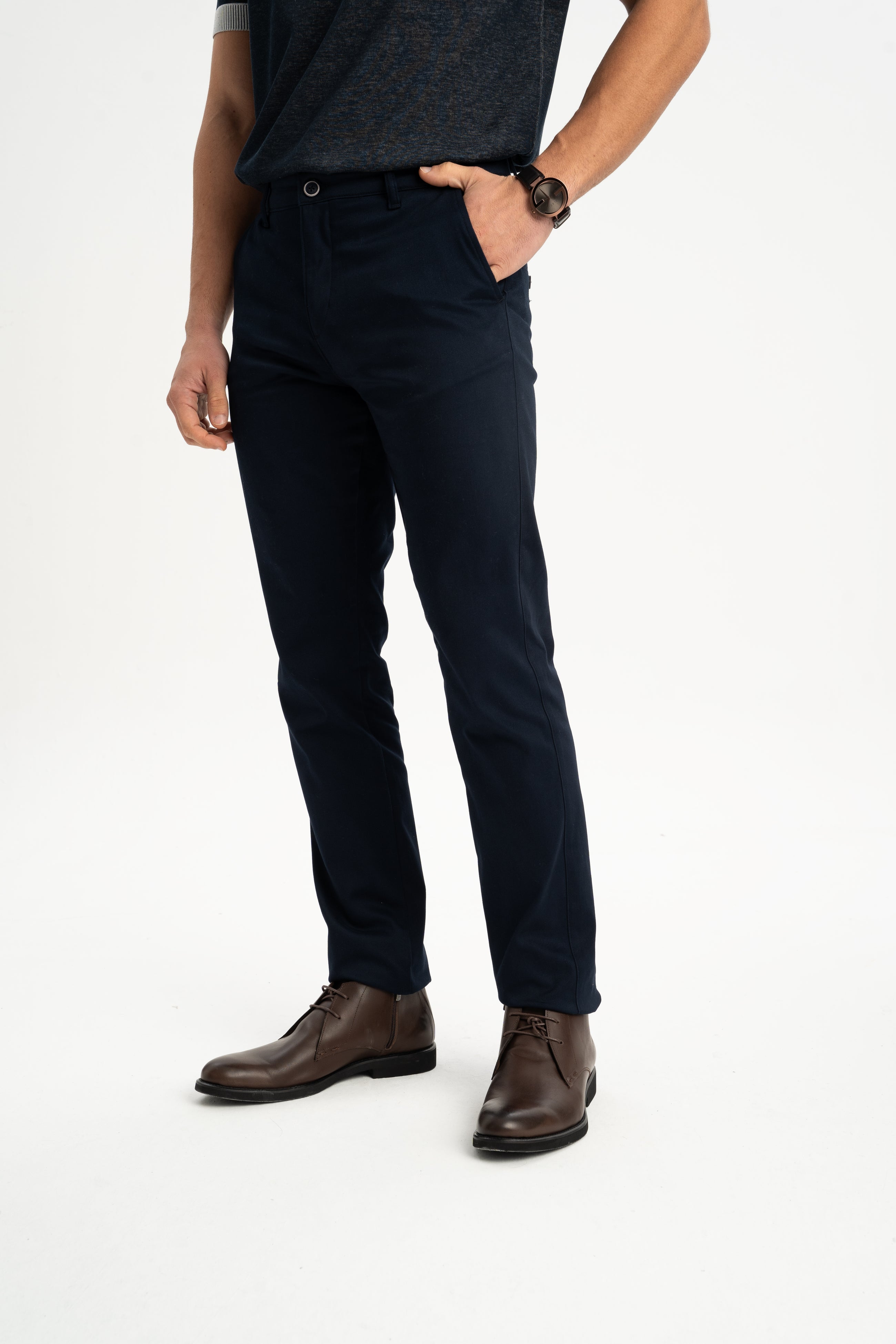 ÇARIKSIZ Lacivert Termal Teknik Chino Pantolon