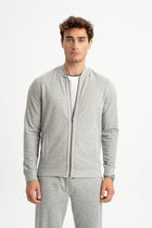 ÇAKIR Gri Melanj Fermuarlı Sweatshirt