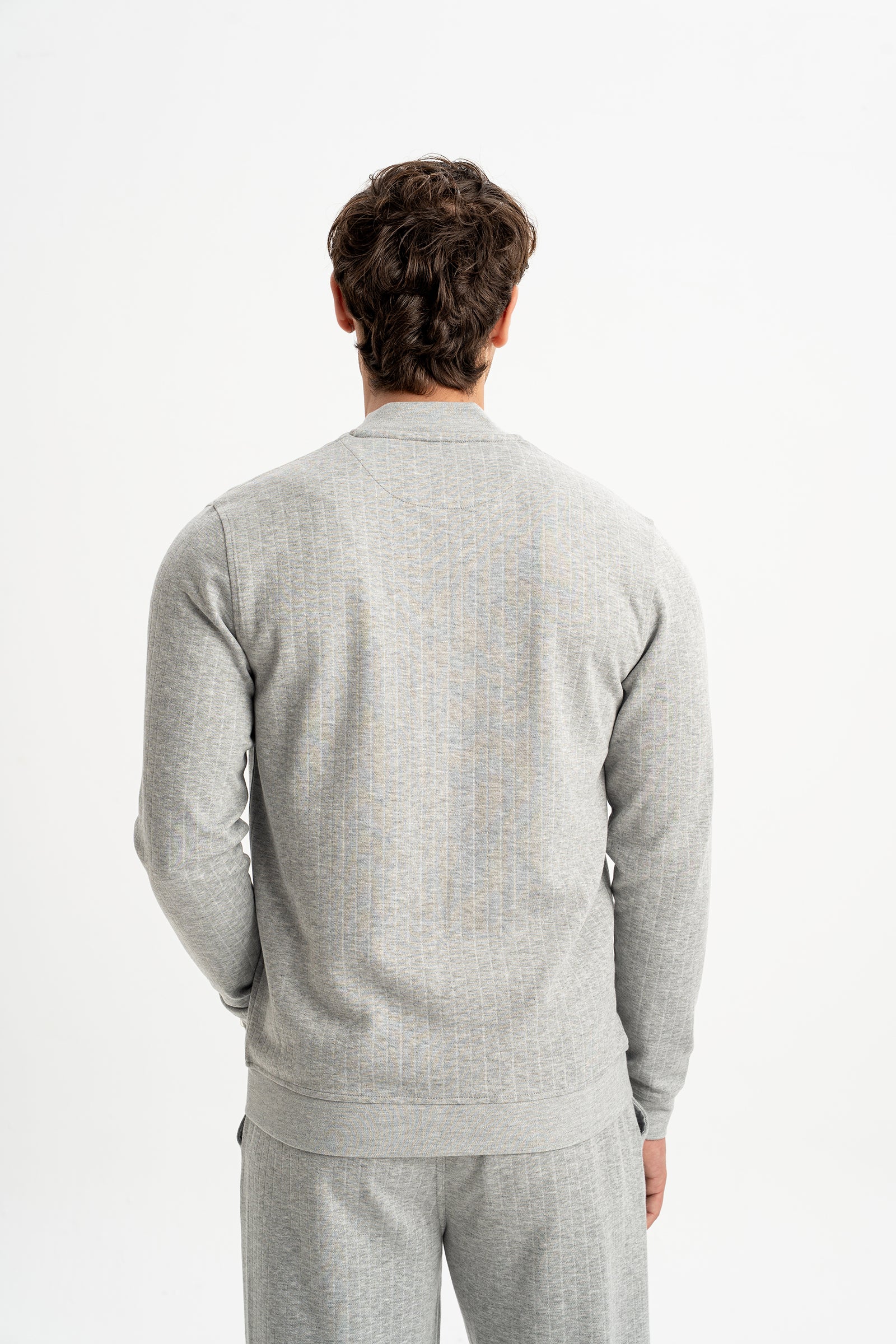 ÇAKIR Gri Melanj Fermuarlı Sweatshirt