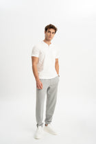 KORUCAK Beyaz Kısa Kollu Patlı T-Shirt