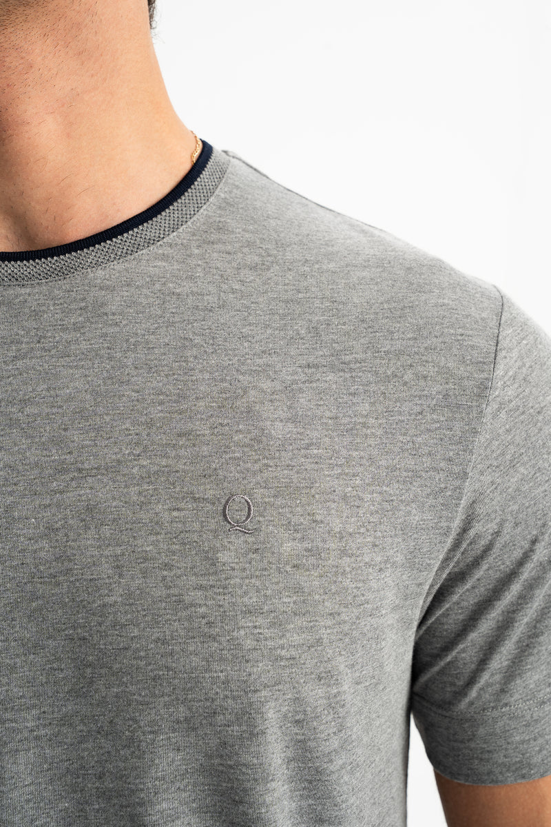 GÜLPINAR Gri Melanj Kısa Kollu T-Shirt