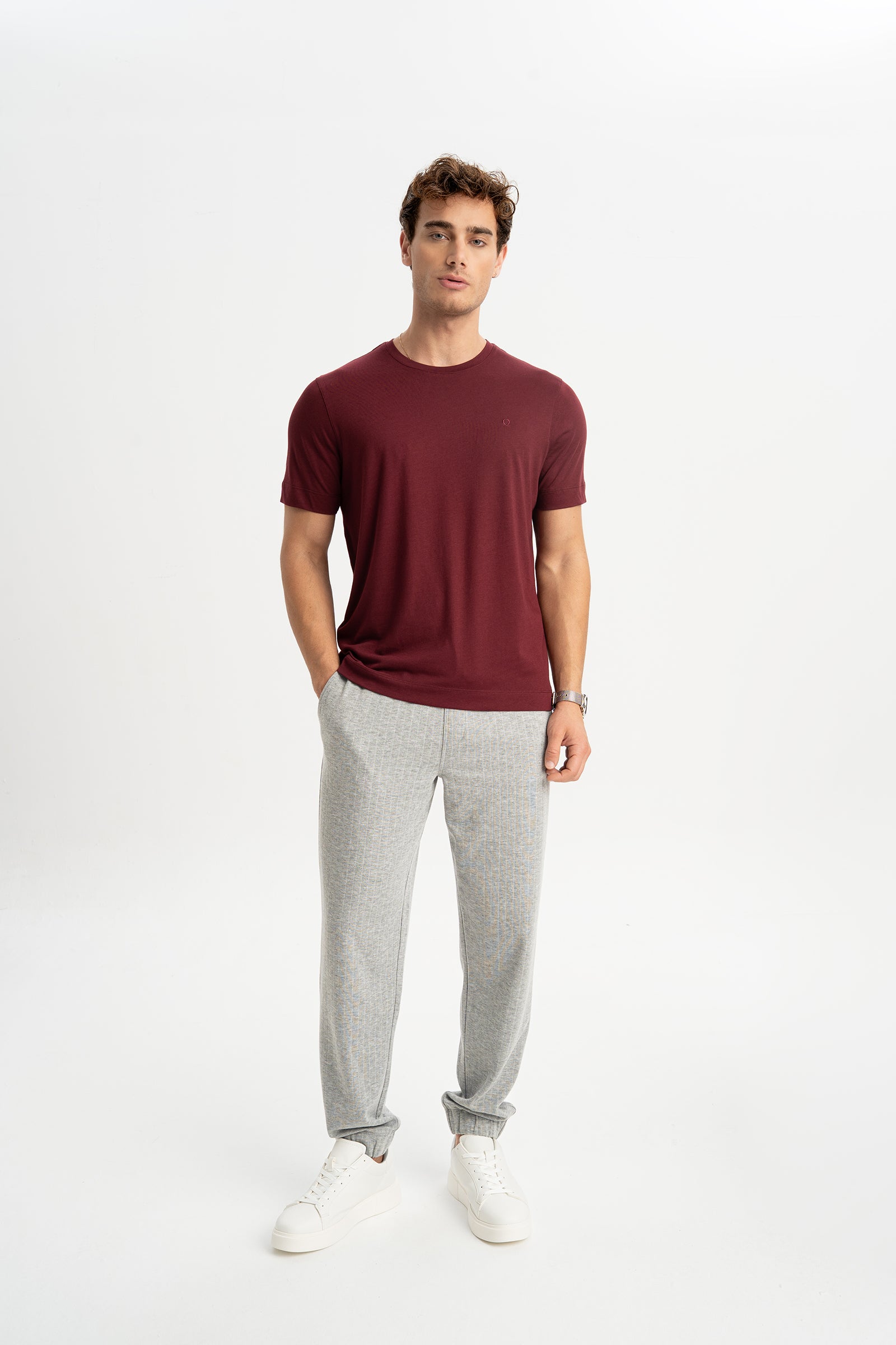 GEDİK Bordo Kısa Kollu T-Shirt