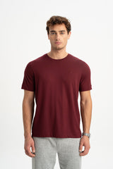 GEDİK Claret Red Short Sleeve T-Shirt