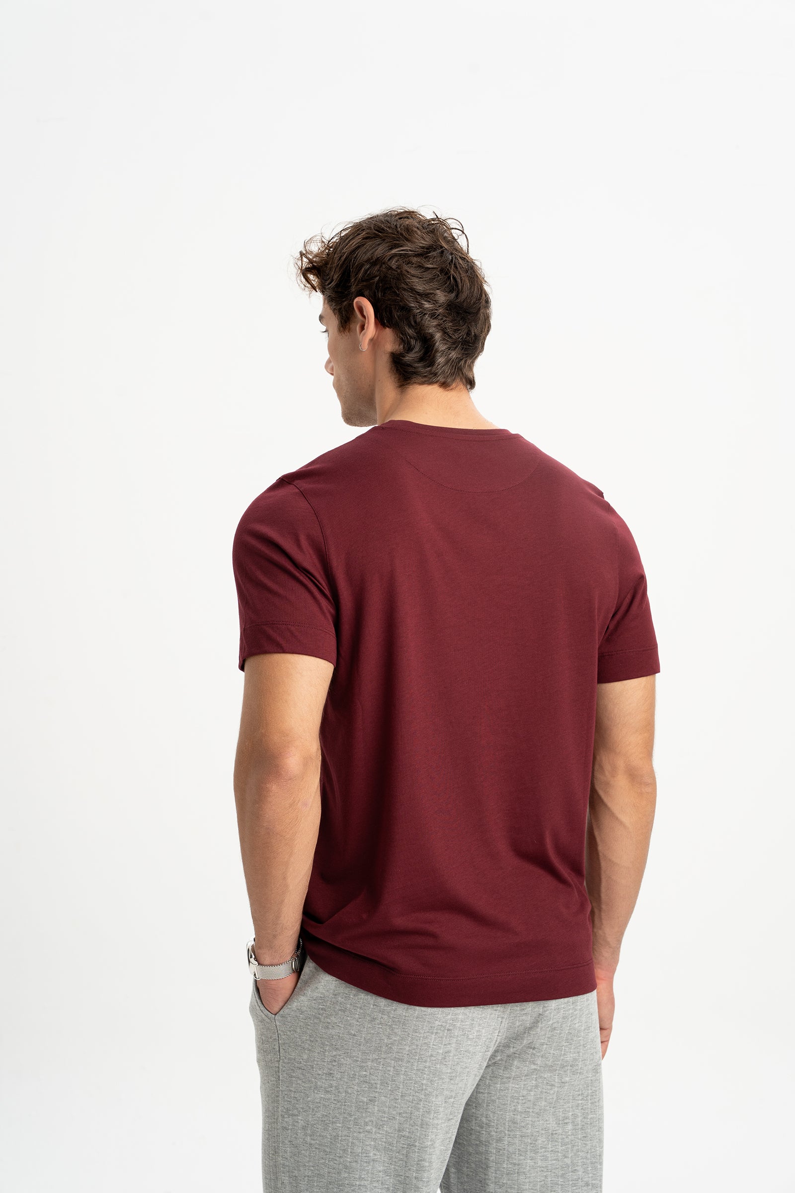 GEDİK Bordo Kısa Kollu T-Shirt
