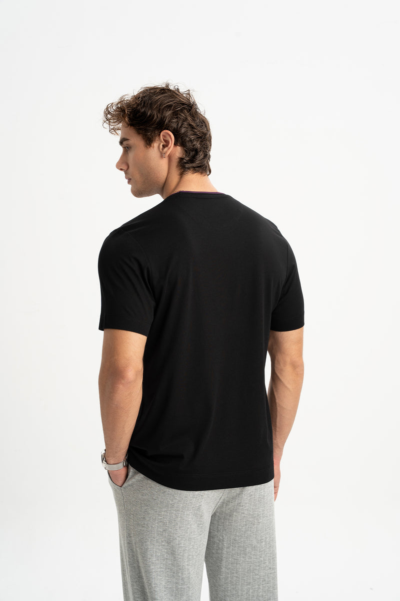 GÜLPINAR Siyah Kısa Kollu T-Shirt