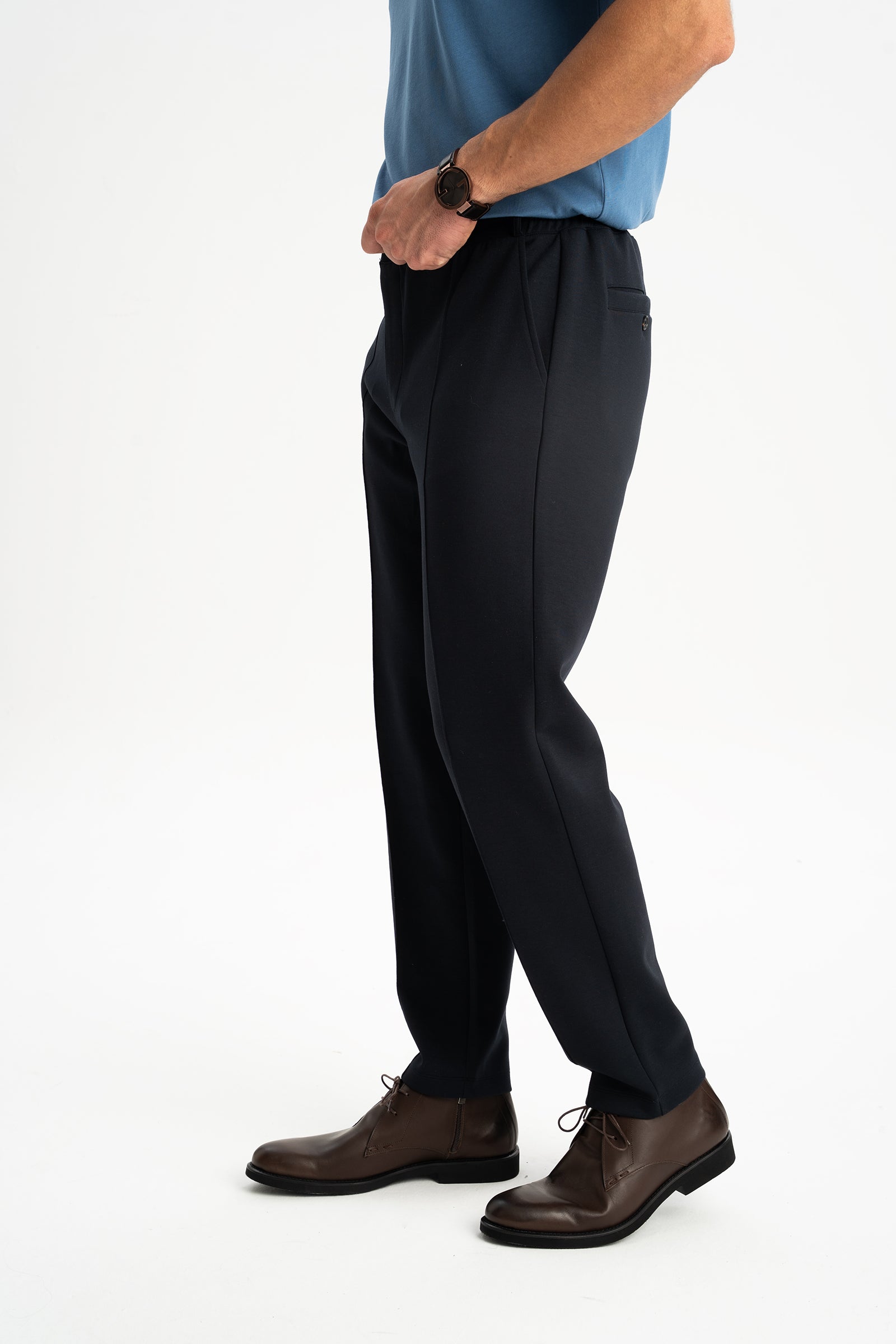 TONGURLU Lacivert Örme Chino Pantolon