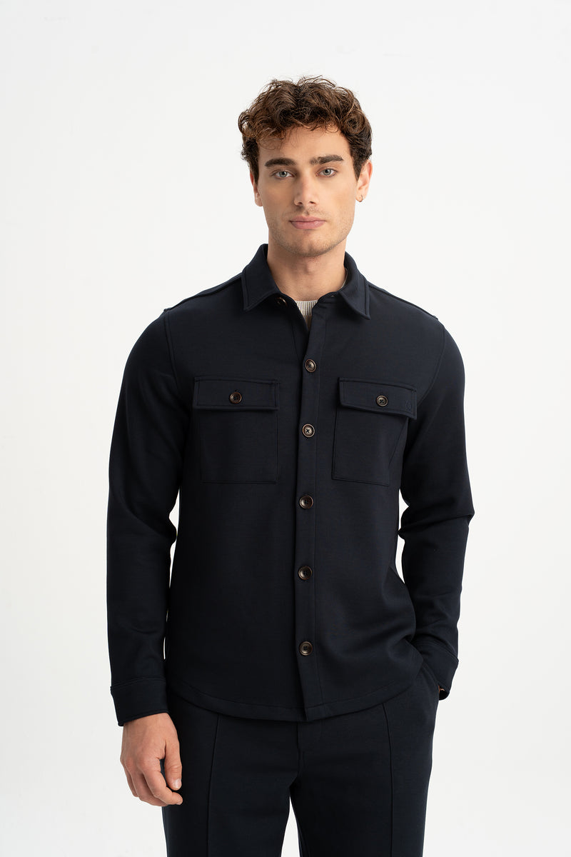 ETİLİ Lacivert Örme Gömlek