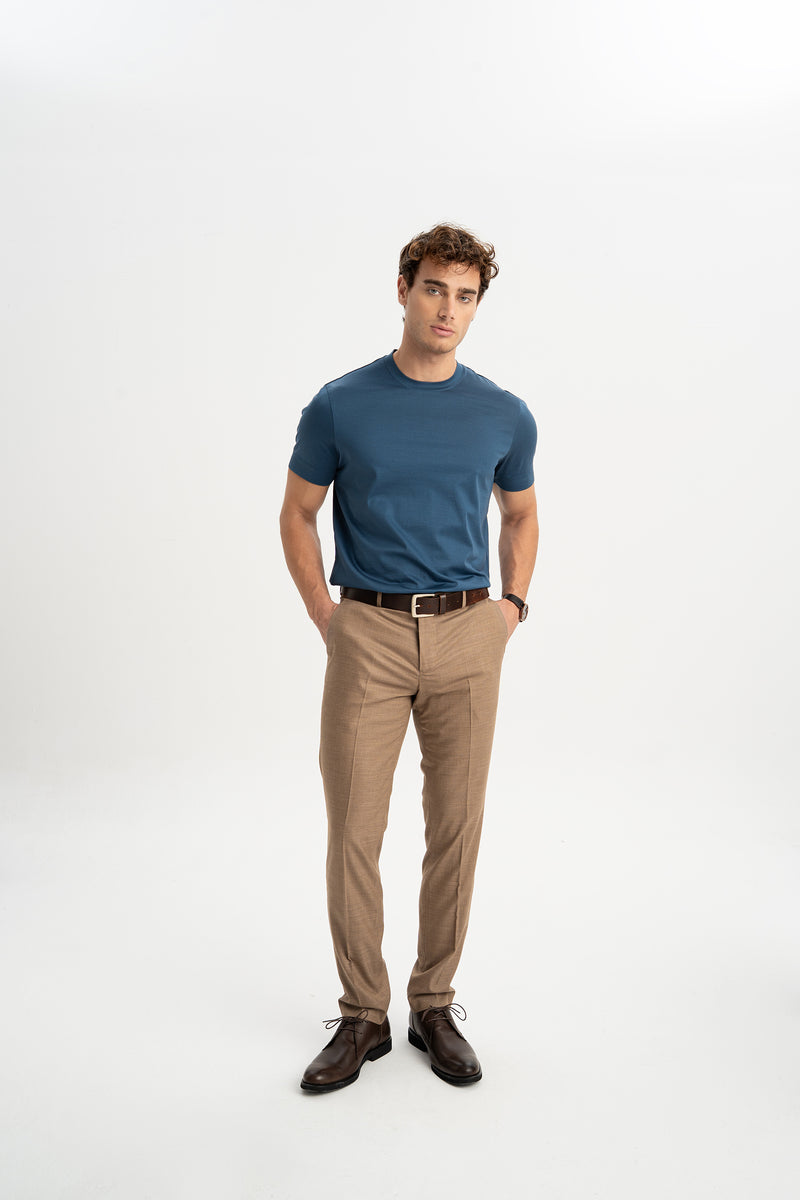 GERLENGEÇ Kum Yün Karışımlı Chino Pantolon