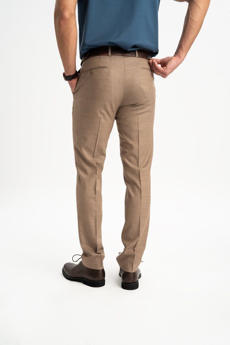 GERLENGEÇ Kum Yün Karışımlı Chino Pantolon