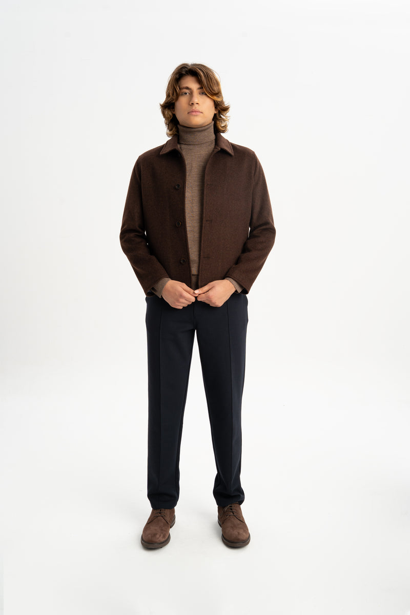 KOCAKÖY Kahve Yünlü Astarlı Ceket