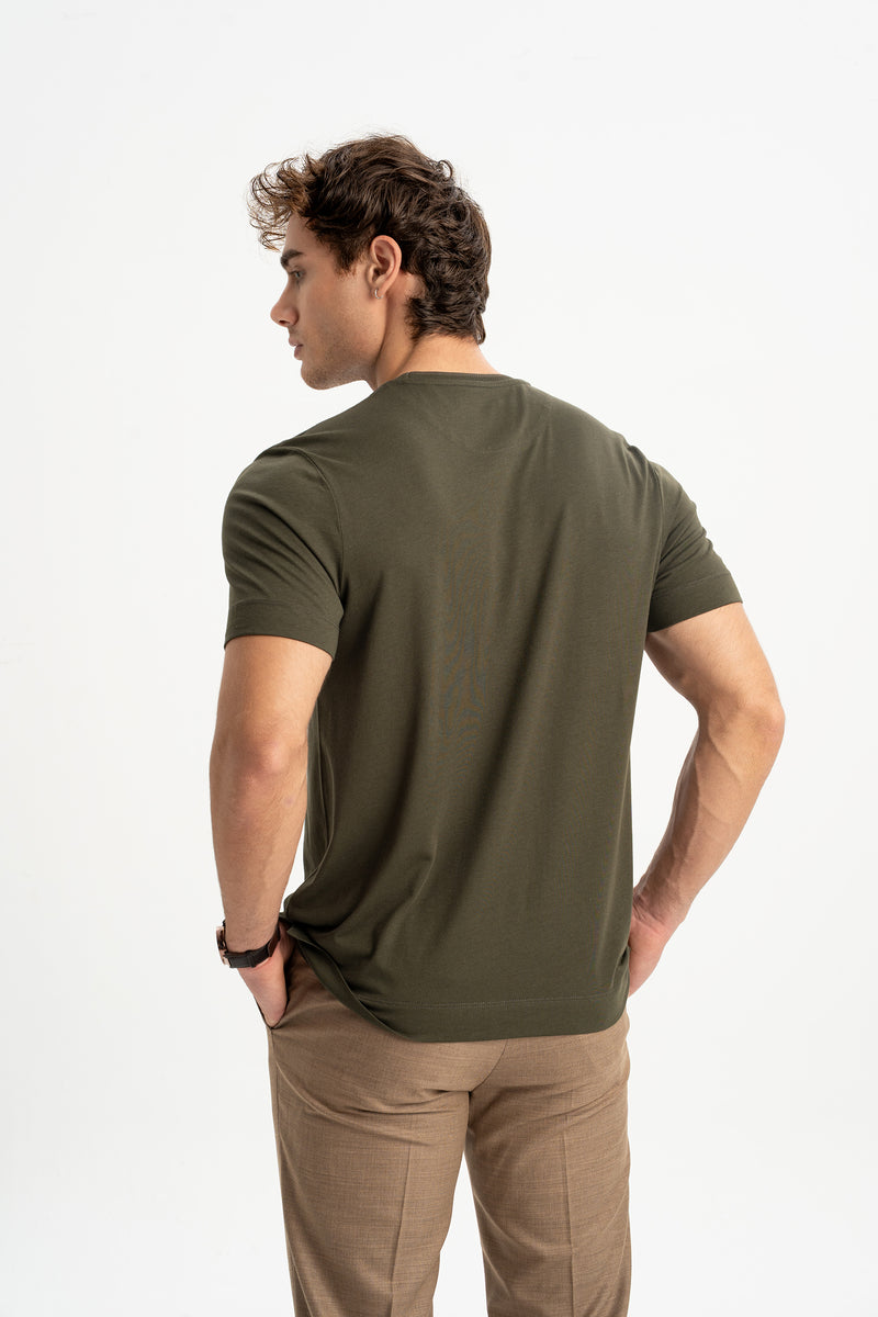 GÜLPINAR Haki Kısa Kollu T-Shirt