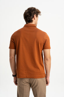 BELEN Taba Merserize Kısa Kollu Polo Shirt