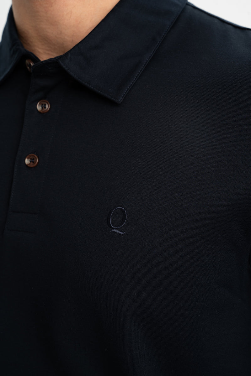 MİSVAK Lacivert Merserize Kısa Kollu Polo Shirt