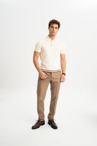 YALOVA Ekru Kısa Kollu Polo Shirt