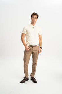 YALOVA Ekru Kısa Kollu Polo Shirt