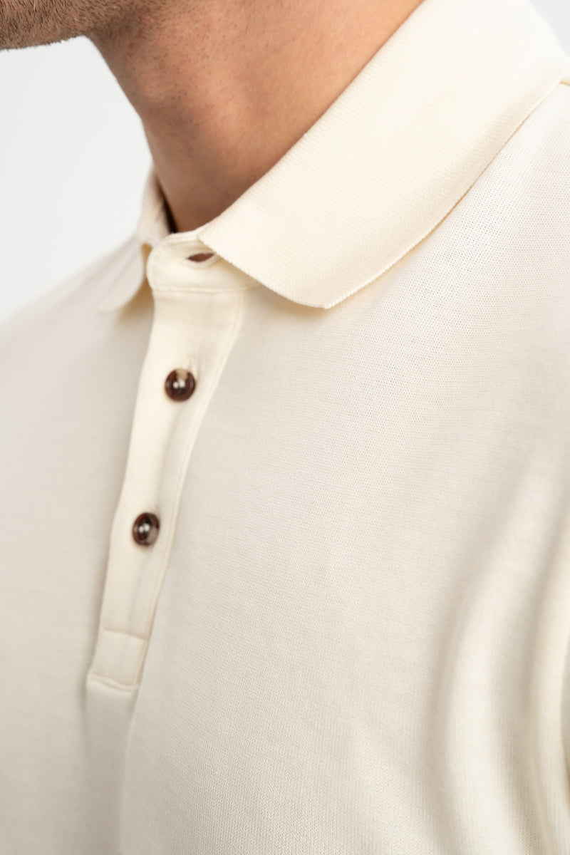 YALOVA Ekru Kısa Kollu Polo Shirt