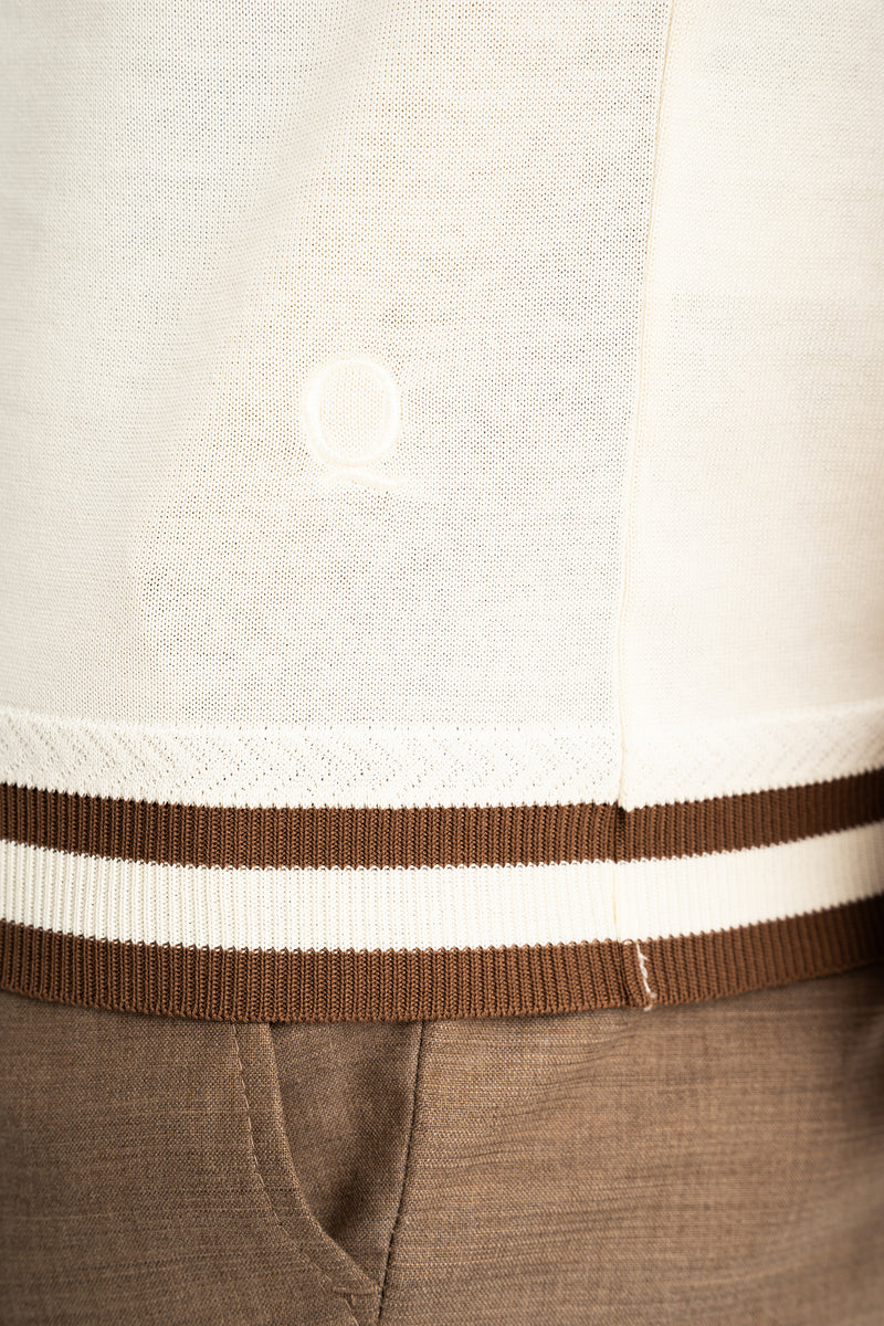 YALOVA Ekru Kısa Kollu Polo Shirt