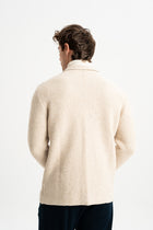 KIRCA Bej Selanik Örgülü Triko Hırka