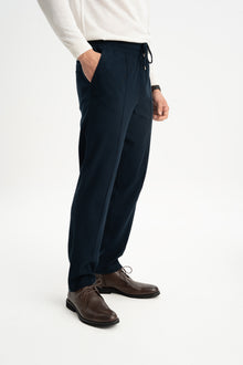 BEHRAM Lacivert Merserize Örme Pantolon