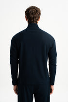 BOLAYIR Lacivert Merserize Yarım Fermuarlı Sweatshirt