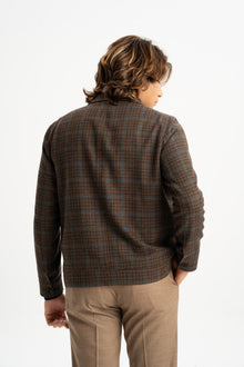 KOZLU Camel Yünlü Astarlı Kareli Ceket