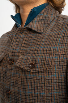 KOZLU Camel Yünlü Astarlı Kareli Ceket