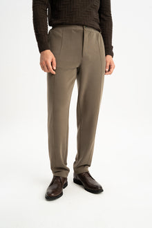 TONGURLU Açık Kahve Örme Chino Pantolon