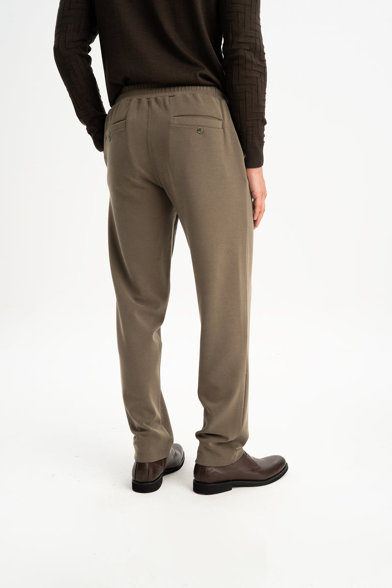 TONGURLU Açık Kahve Örme Chino Pantolon