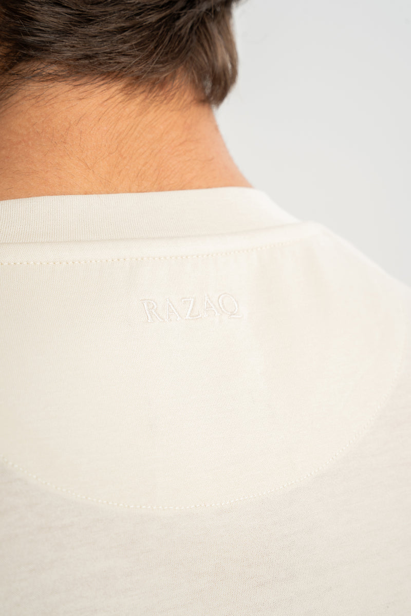 DÜMREK Ekru Merserize Kısa Kollu T-Shirt