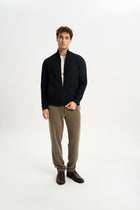 OVACIK Lacivert Fermuarlı Sweatshirt