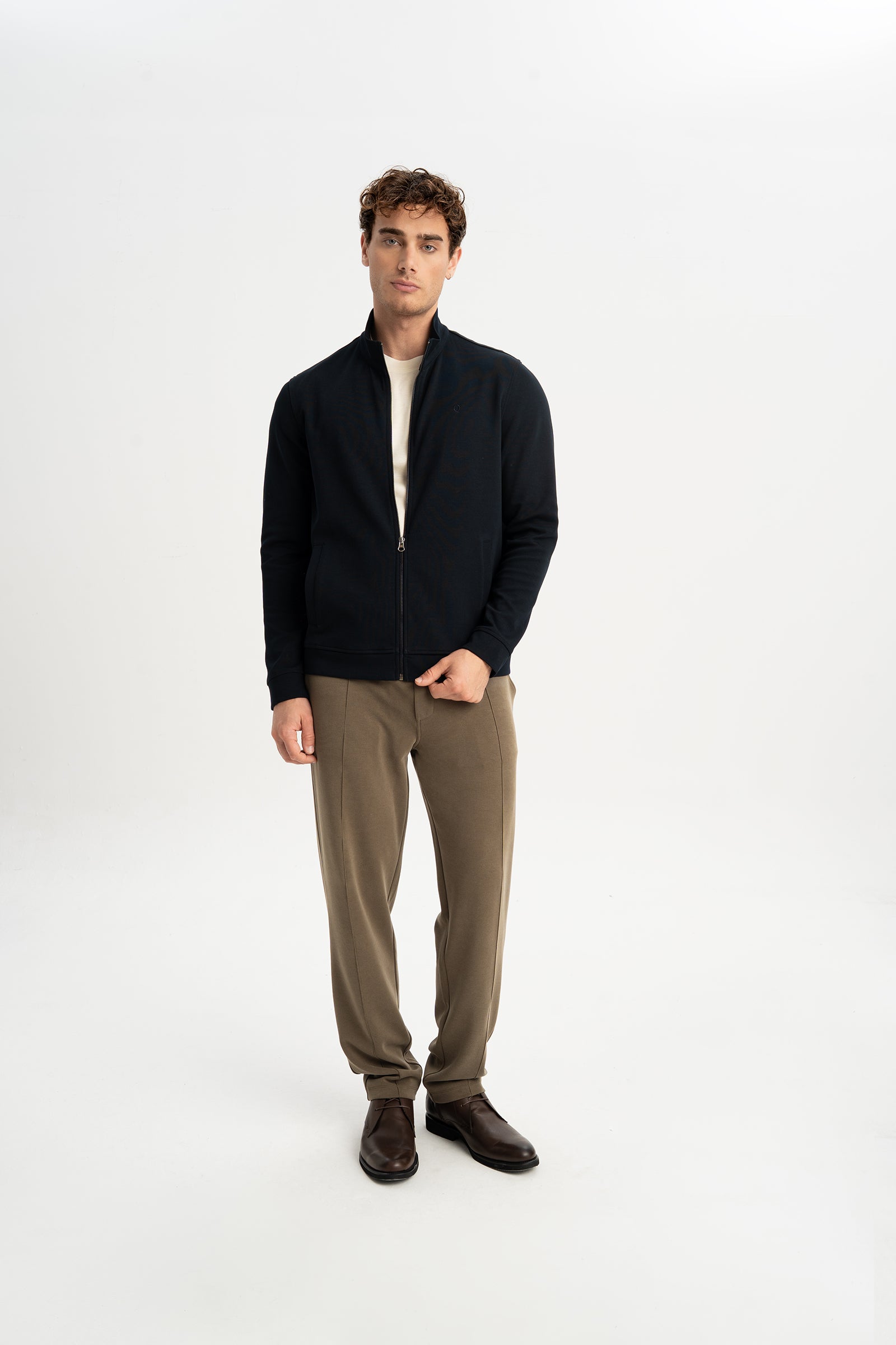 OVACIK Lacivert Fermuarlı Sweatshirt