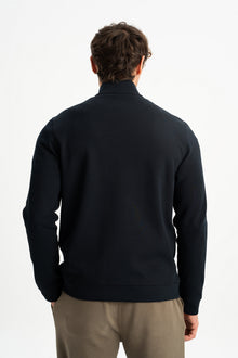 OVACIK Lacivert Fermuarlı Sweatshirt