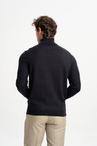 LAPSEKİ Lacivert Yün Balıkçı Yaka Uzun Kollu Kazak