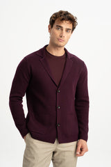 DEREOBA Plum Knit Blazer Jacket