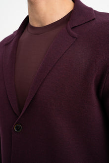 DEREOBA Mürdüm Triko Blazer Ceket