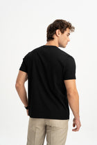 ÜVECİK Siyah Merserize Kısa Kollu T-Shirt