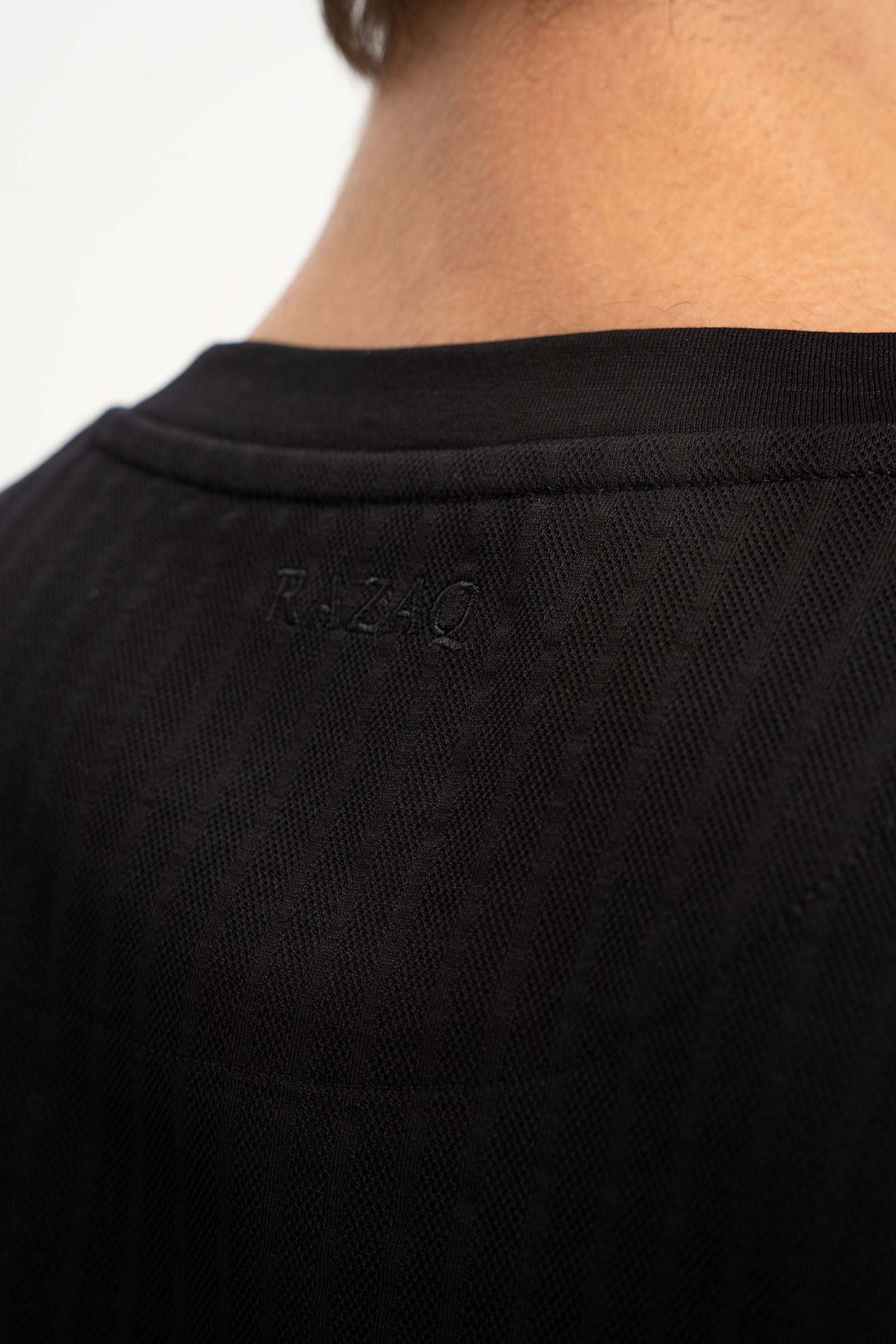 ÜVECİK Siyah Merserize Kısa Kollu T-Shirt