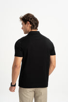 MİSVAK Siyah Merserize Kısa Kollu Polo Shirt