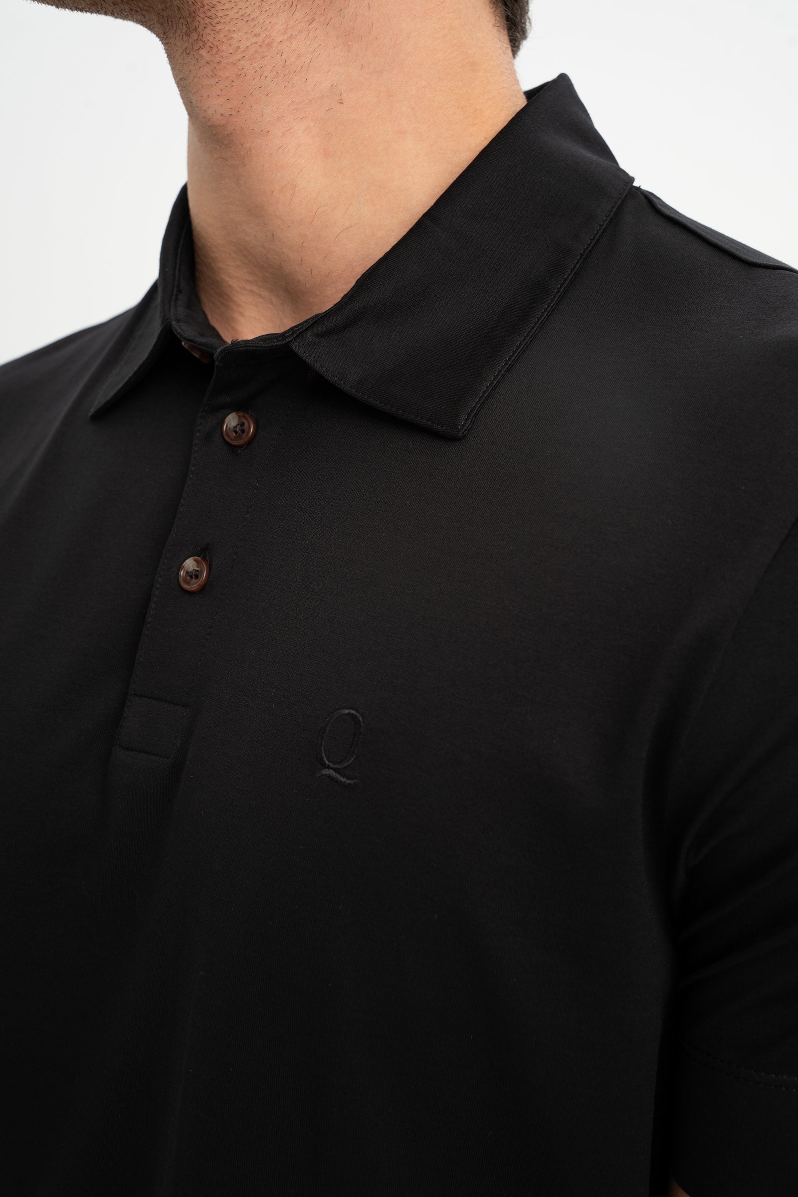 MİSVAK Siyah Merserize Kısa Kollu Polo Shirt