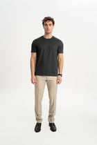 DÜMREK Antrasit Merserize Kısa Kollu T-Shirt