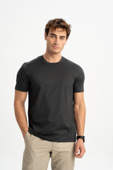 DÜMREK Anthracite Mercerized Short Sleeve T-Shirt