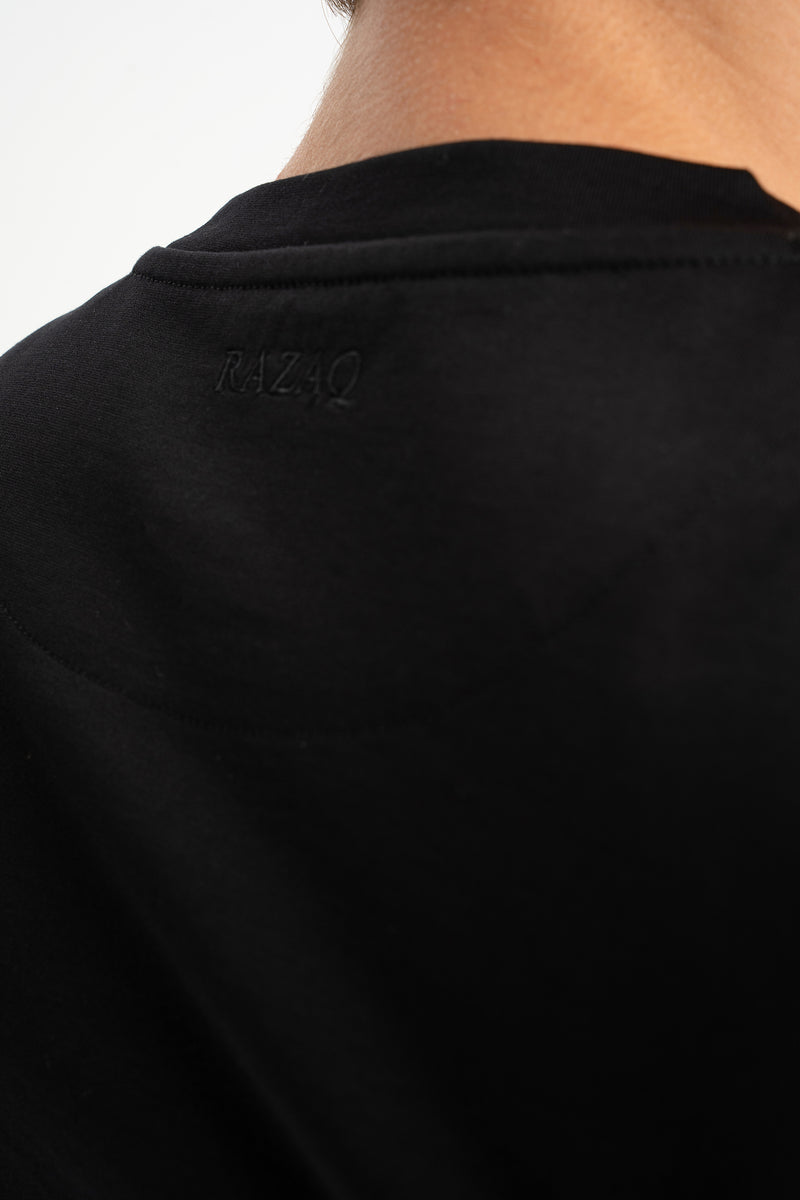 DÜMREK Siyah Merserize Kısa Kollu T-Shirt