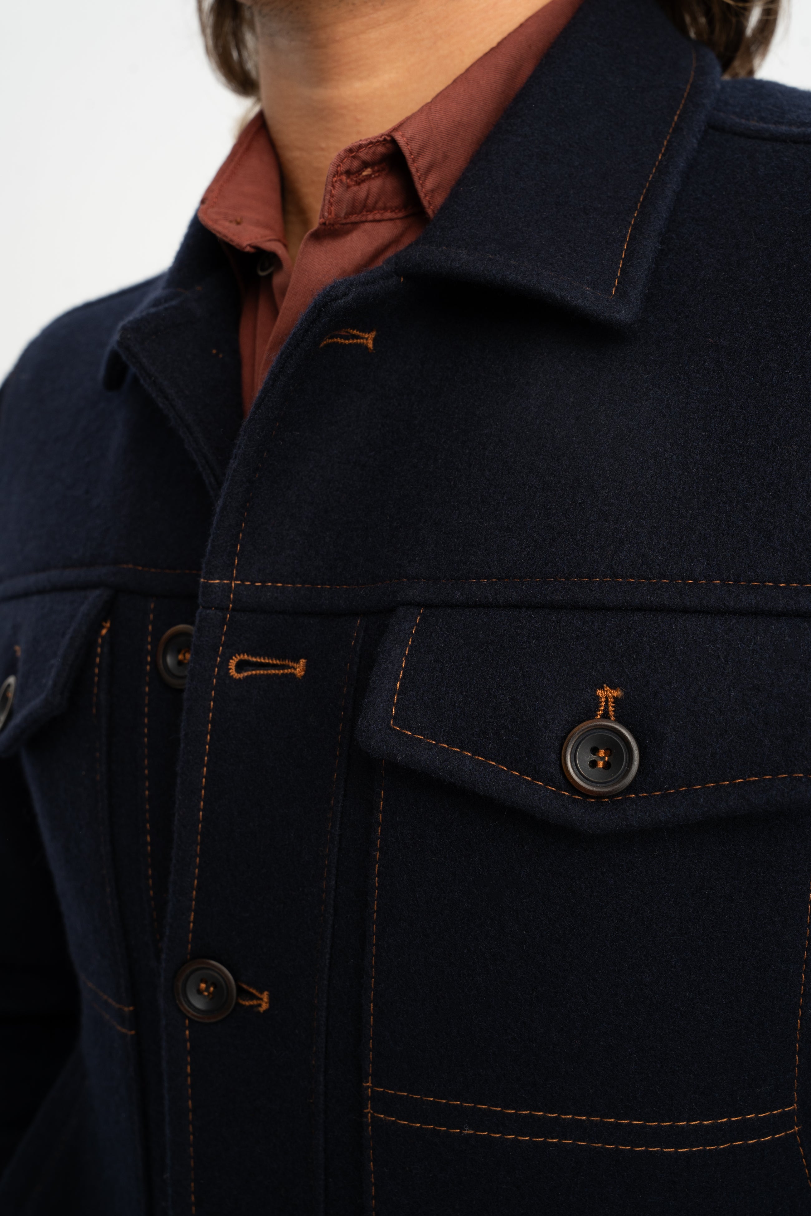 ASSOS Lacivert Yünlü Astarlı Ceket