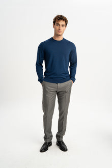 BABAKALE Indigo Özel Karışım İtalyan İplik Triko Kazak