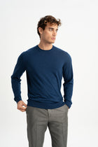 BABAKALE Indigo Özel Karışım İtalyan İplik Triko Kazak