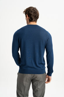 BABAKALE Indigo Özel Karışım İtalyan İplik Triko Kazak