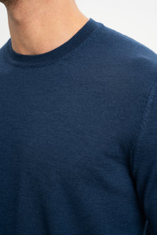 BABAKALE Indigo Özel Karışım İtalyan İplik Triko Kazak