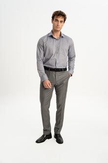 YENİCE Lacivert Sarı %100 Pamuk İpliği Boyalı Gömlek