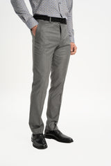 KALAFAT Light Gray Wool Blend Chino Trousers
