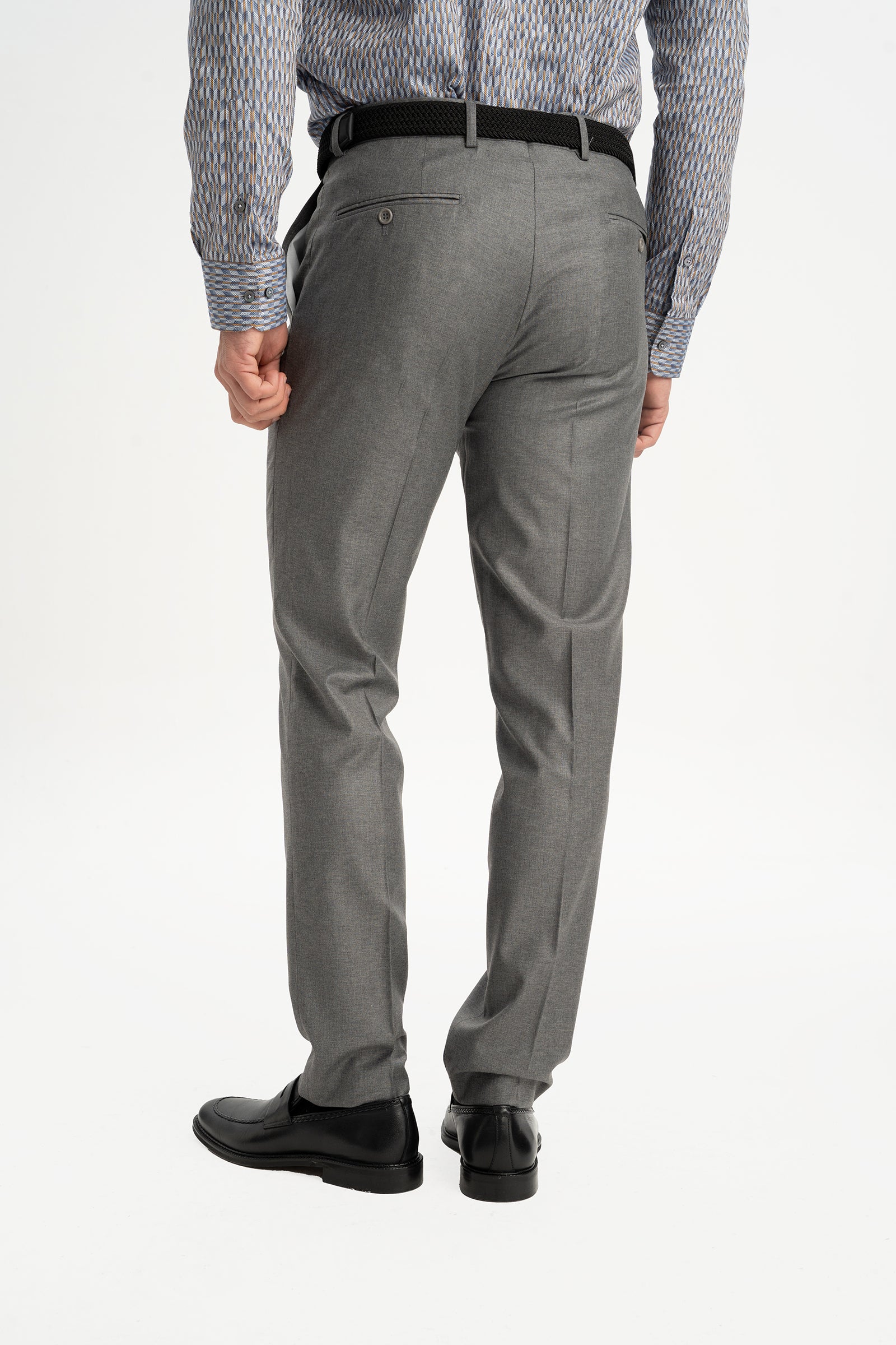 KALAFAT Açık Gri Yün Karışımlı Chino Pantolon